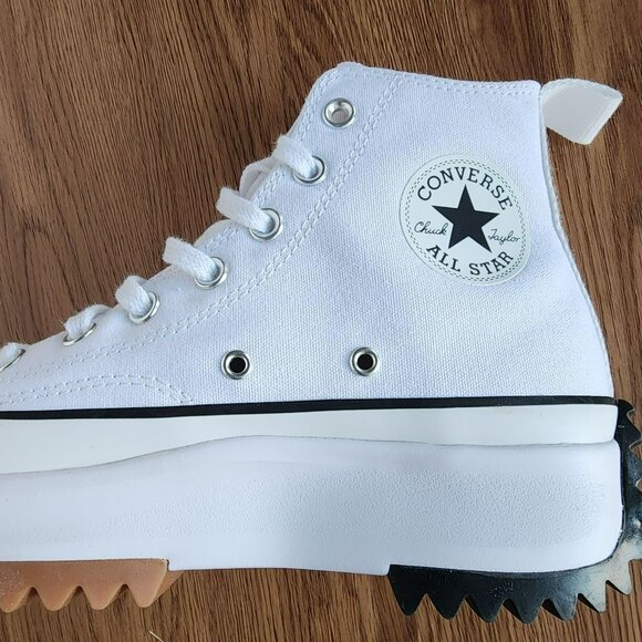 ⭐Converse Chuck Taylor Run Star Hike Hi 7.5 Women's Shoes Sneakers White 166799C - Picture 7 of 12